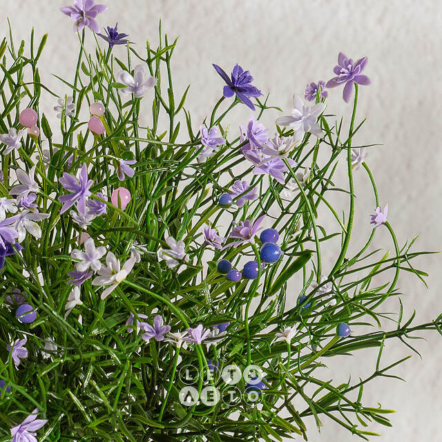 Искусственный цветок в горшке Wild Violet 26 см Summer Deco
