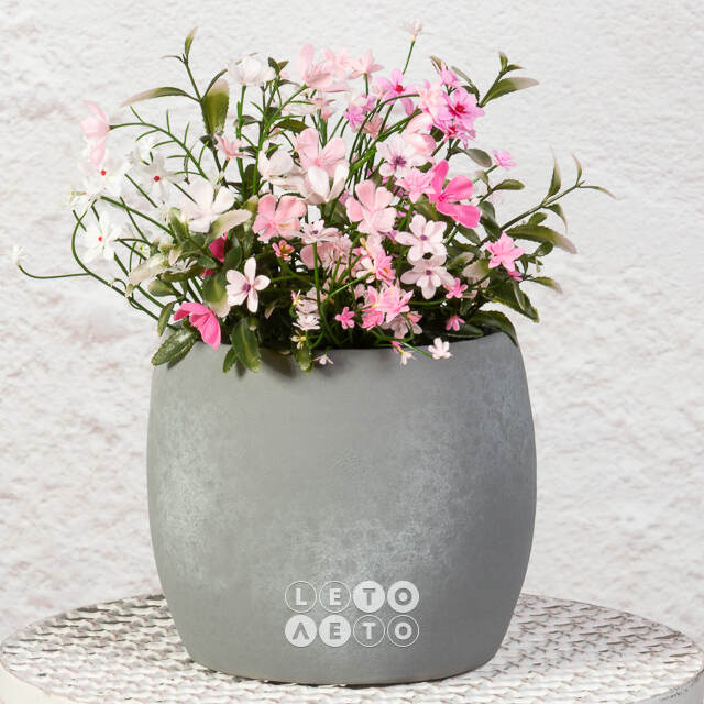 Искусственный цветок в горшке Жасмин 31 см розовый Summer Deco