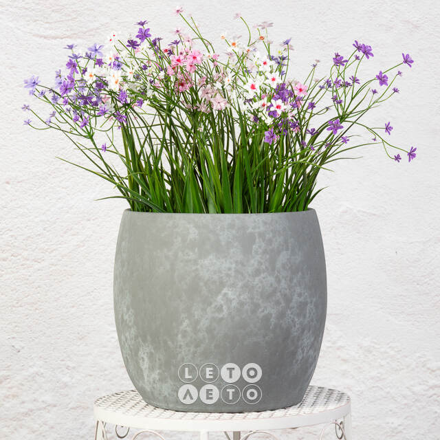 Искусственный цветок в горшке Таллинум 51 см сиреневый Summer Deco