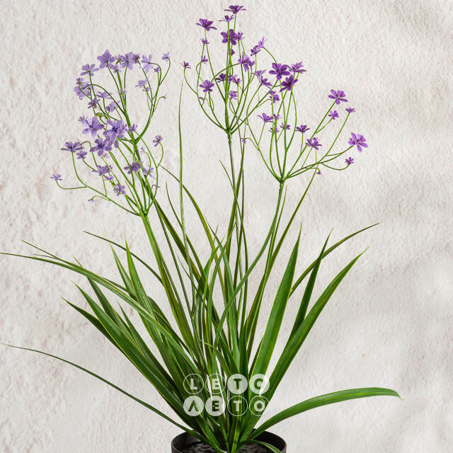 Искусственный цветок в горшке Таллинум 51 см сиреневый Summer Deco