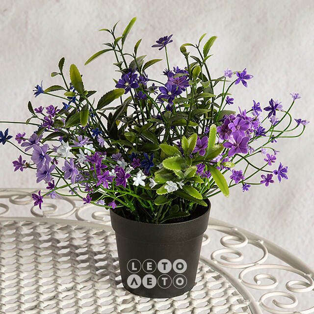 Искусственный цветок в горшке Lobelia 31 см Summer Deco