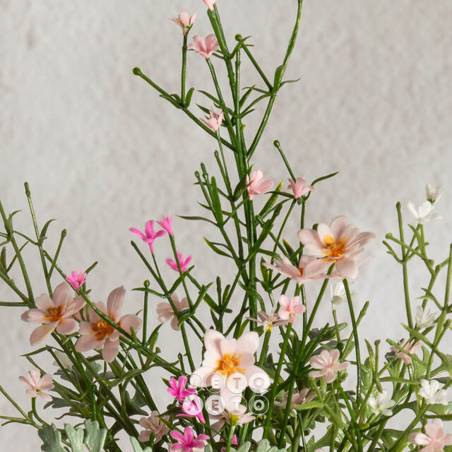 Искусственный цветок в горшке Meadow Flowers 26 см Summer Deco