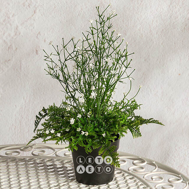 Искусственный цветок в горшке Аспарагус 28 см Summer Deco