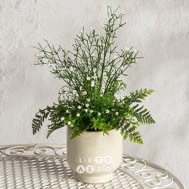 Искусственный цветок в горшке Аспарагус 28 см Summer Deco