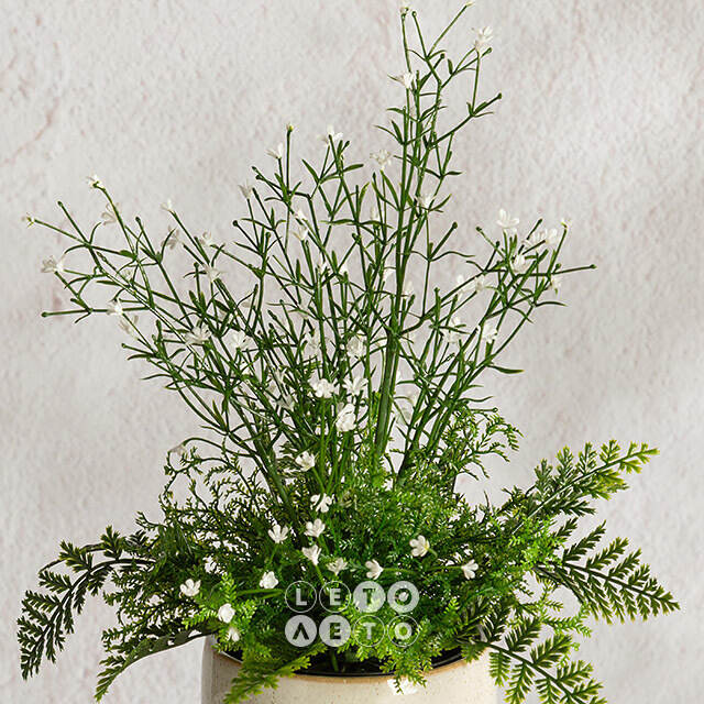 Искусственный цветок в горшке Аспарагус 28 см Summer Deco