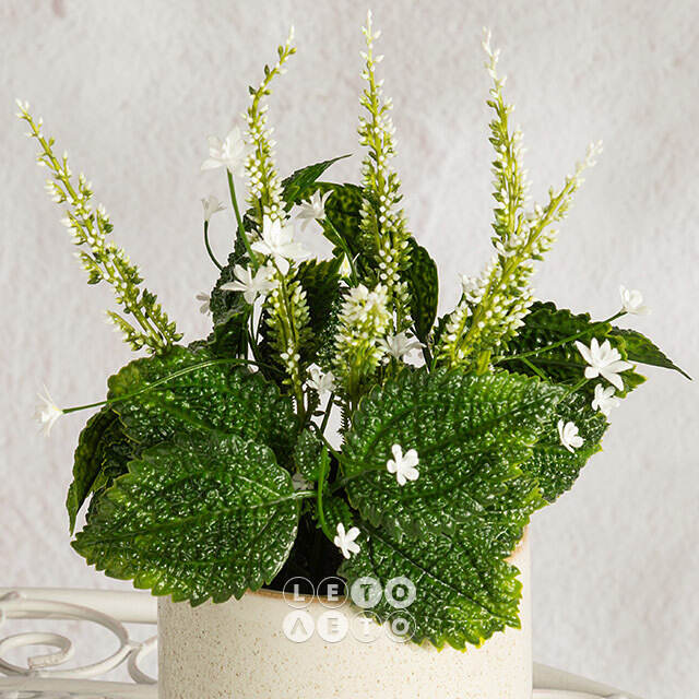 Искусственный цветок в горшке Пилея 24 см Summer Deco