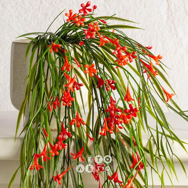 Подвесной искусственный цветок Pateley Bridge 69 см, красный Summer Deco