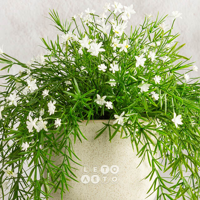 Искусственный подвесной куст Midleton Stone 43 см, белый Summer Deco