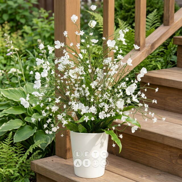 Искусственный цветок в горшке Одри - Цветущее Королевство 46 см Summer Deco