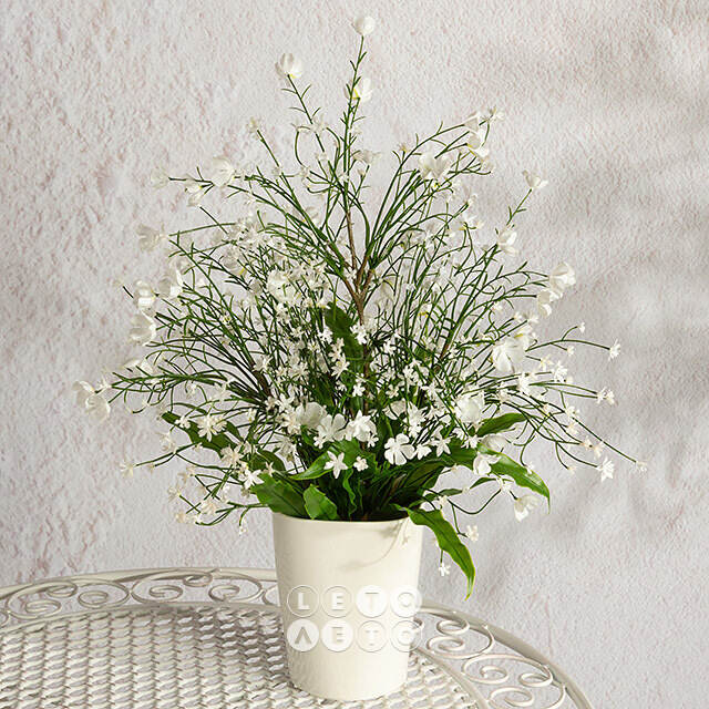 Искусственный цветок в горшке Audrey - Цветущее Королевство 46 см Summer Deco