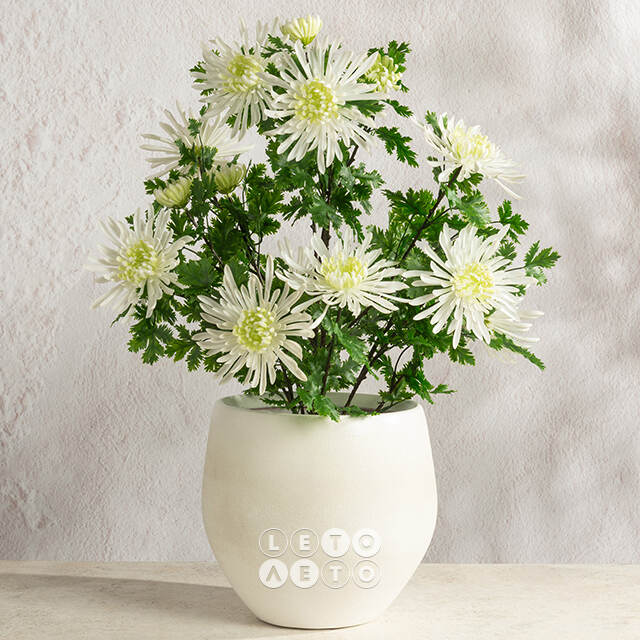 Искусственный цветок в горшке Хризантема Meltina 60 см Summer Deco
