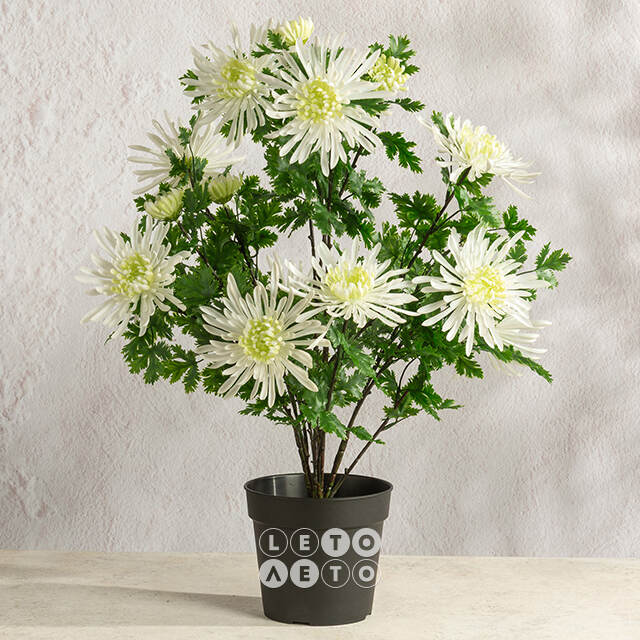 Искусственный цветок в горшке Хризантема Meltina 60 см Summer Deco