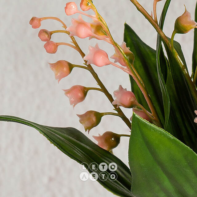 Искусственный цветок в горшке Ландыш - Molinella 23 см Summer Deco