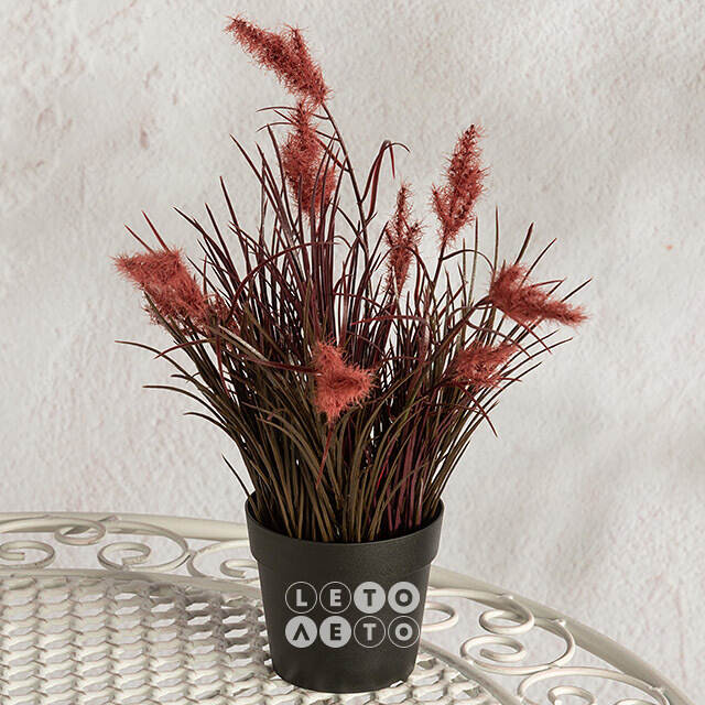 Искусственное растение в горшке Пеннисетум - Malvern Wells 32 см Summer Deco