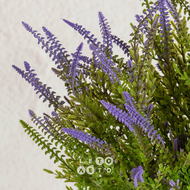 Искусственный цветок в горшке Вереск - Цветущий Водопад 23 см Summer Deco