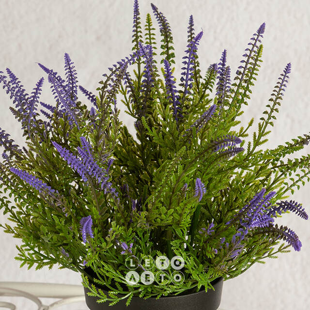 Искусственный цветок в горшке Вереск - Цветущий Водопад 23 см Summer Deco