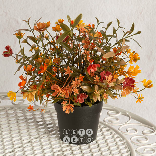 Искусственный цветок в горшке Tramonti - Тайный Сад 24 см Summer Deco