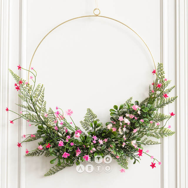 Венок декоративный Nairn - Цветочный Спектакль 41 см Summer Deco