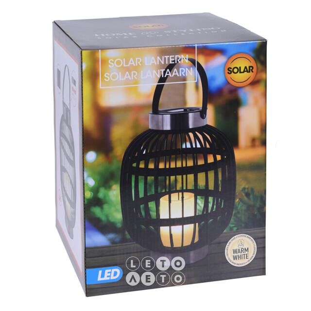 Садовый фонарь на солнечной батарее Solar Blackstone 30 см, IP44 Koopman