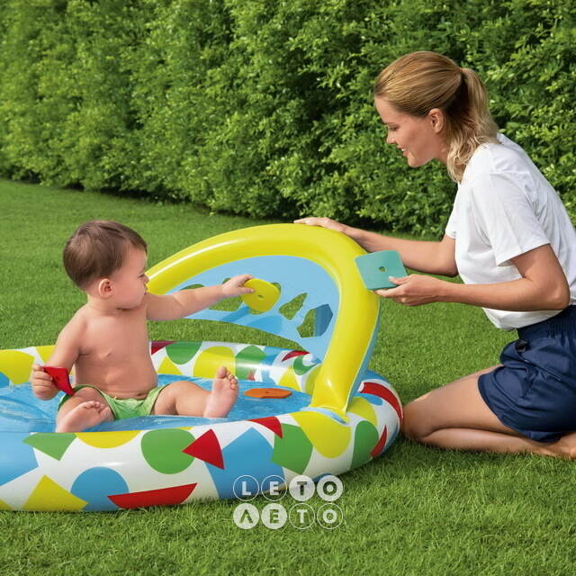 Надувной бассейн для малышей с сортером Kiddie Dream 120*117 см Bestway