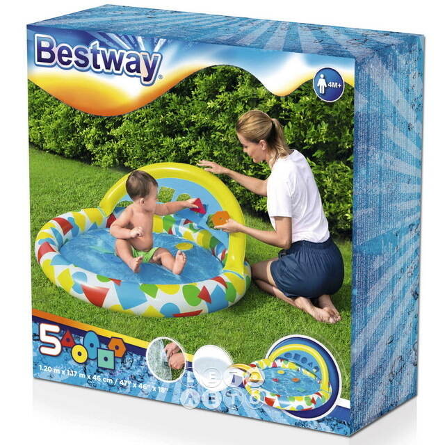 Надувной бассейн для малышей с сортером Kiddie Dream 120*117 см Bestway