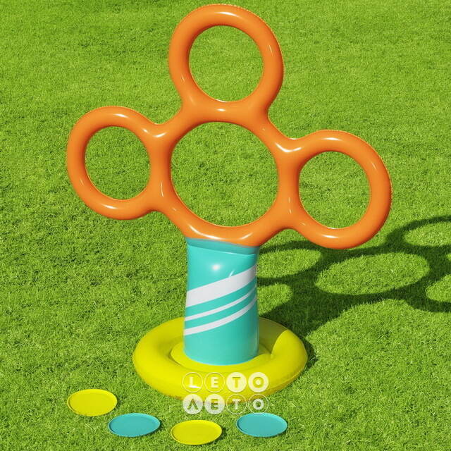 Надувной игровой центр Frisbee 122*135*64 см для метания тарелок Bestway