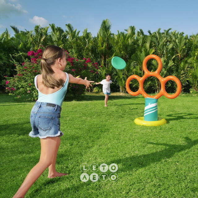 Надувной игровой центр Frisbee 122*135*64 см для метания тарелок Bestway