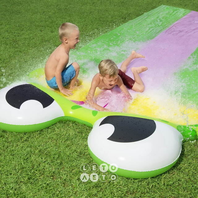 Водная дорожка для скольжения Triple Frog Slide 488 см Bestway