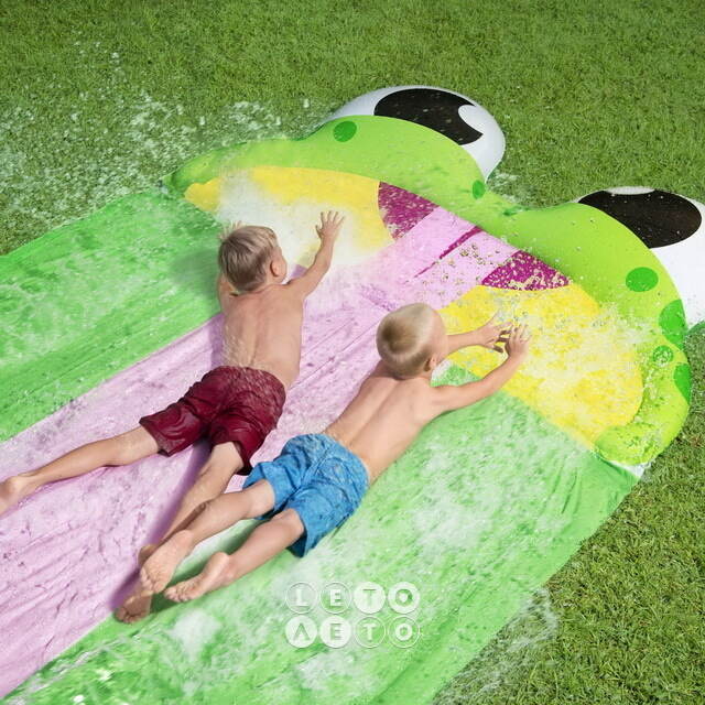 Водная дорожка для скольжения Triple Frog Slide 488 см Bestway