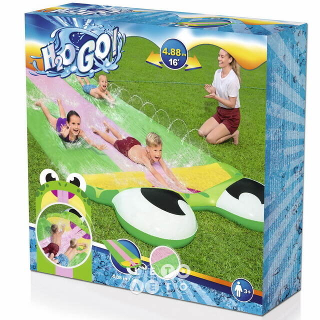 Водная дорожка для скольжения Triple Frog Slide 488 см Bestway