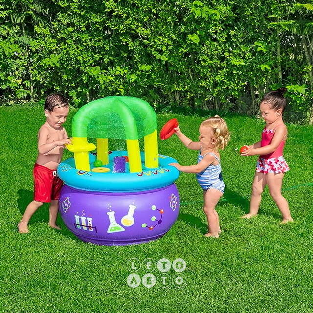 Надувной игровой центр Водный столик 86*76 см, с разбрызгивателем Bestway