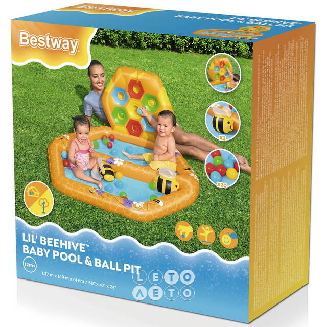 Игровой центр Радужные Соты 127*119*61 см Bestway