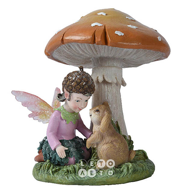 Декоративная фигурка Фея Орнелла с зайкой 15 см Kaemingk