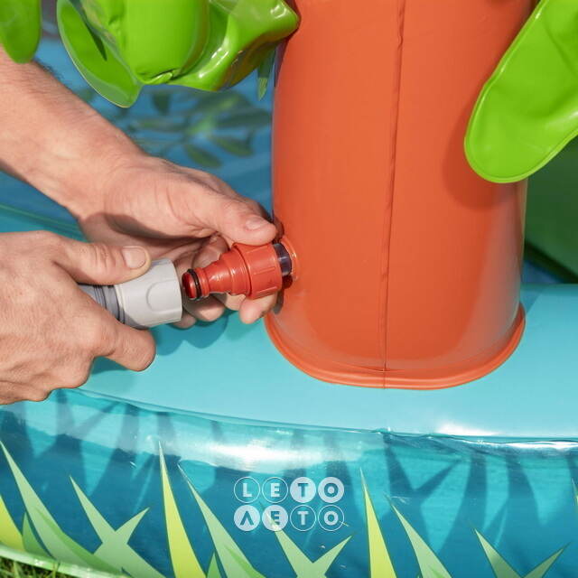 Игровой центр Crocodile Cove 224*181*72 см, с горкой и фонтаном, клапан Bestway