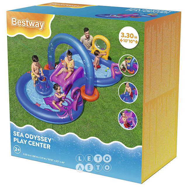 Игровой центр Sea Odyssey 330*188*117 см, с горкой и фонтаном Bestway
