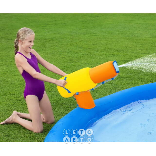 Водный игровой центр с горкой и стеной для скалолазания Mount Splash 435*286*267 см Bestway