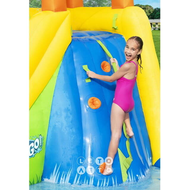 Водный игровой центр с горкой и стеной для скалолазания Mount Splash 435*286*267 см Bestway