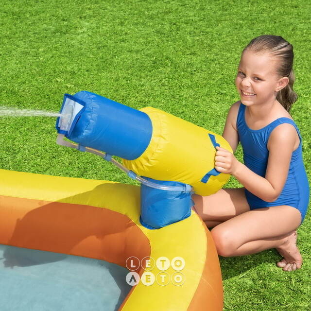 Водный игровой центр с горкой и стеной для скалолазания Super Speed Way 551*502*265 см Bestway
