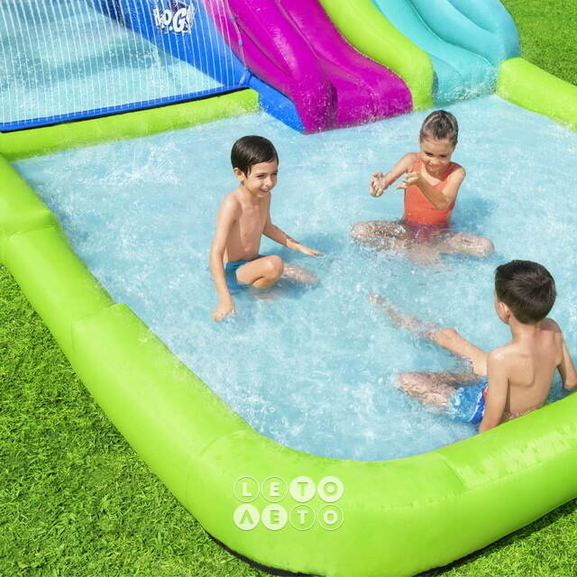 Водный игровой центр с горкой и полосой препятствий Water Racing 710*310*265 см Bestway