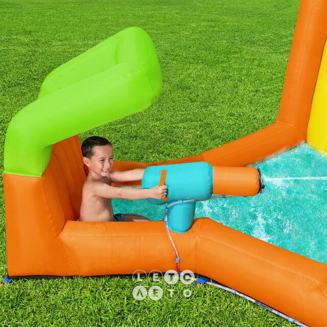 Водный игровой центр с горкой и стеной для скалолазания Canopy Cove 426*369*173 см Bestway
