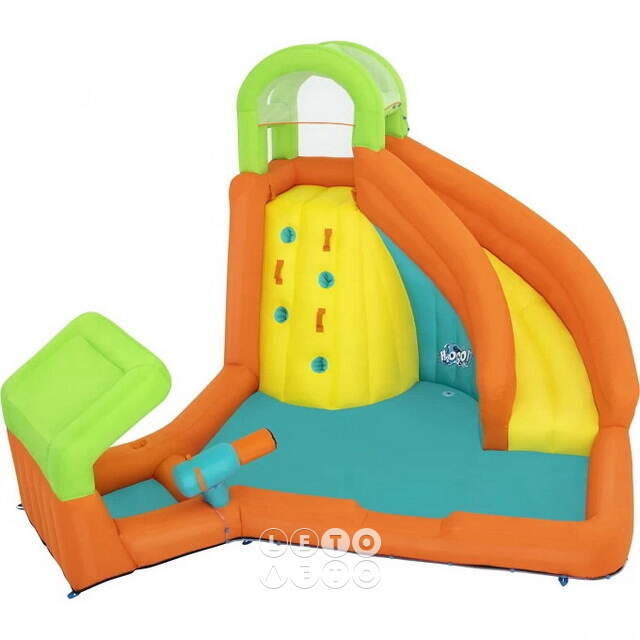 Водный игровой центр с горкой и стеной для скалолазания Canopy Cove 426*369*173 см Bestway