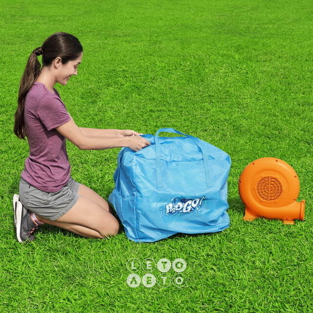 Водный игровой центр с горкой и стеной для скалолазания Canopy Cove 426*369*173 см Bestway