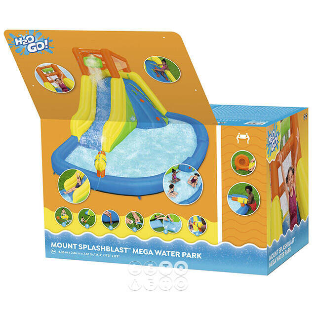 Водный игровой центр с горкой и стеной для скалолазания Mount Splashblast 435*286*267 см Bestway
