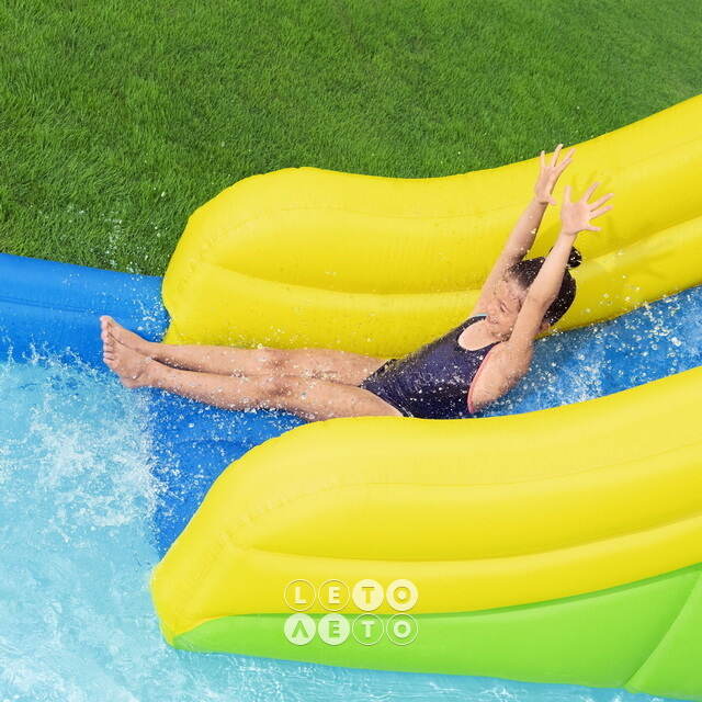 Водный игровой центр с горкой и стеной для скалолазания Mount Splashblast 435*286*267 см Bestway