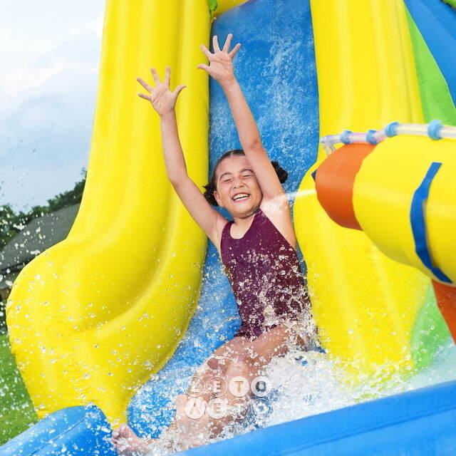 Водный игровой центр с горкой и стеной для скалолазания Mount Splashblast 435*286*267 см Bestway