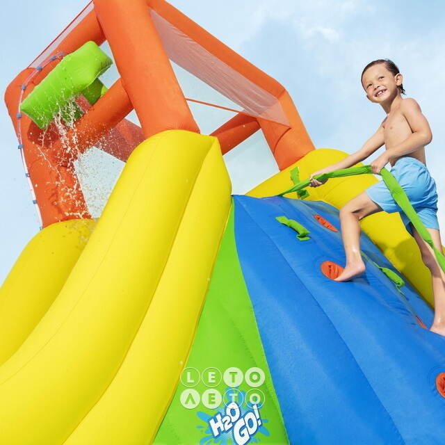 Водный игровой центр с горкой и стеной для скалолазания Mount Splashblast 435*286*267 см Bestway