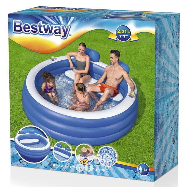 Надувной бассейн Семейный - Splash Paradise 231*219 см, клапан Bestway
