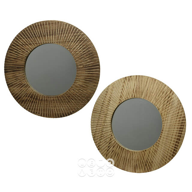 Декоративное зеркало Paulownia Almond 70 см Kaemingk