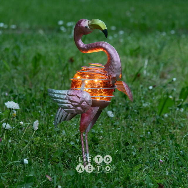 Садовый светильник на солнечной батарее Solar Flamingo 34 см Koopman