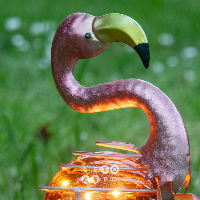 Садовый светильник на солнечной батарее Solar Flamingo 34 см Koopman